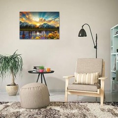 Grand Teton National Park Wall Art Sunflower 12.00″ x 16.00″ Forest 04
