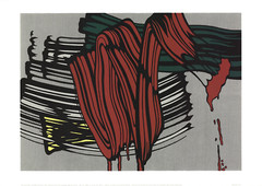 ROY LICHTENSTEIN Big Painting #6 27.5″ x 39.5″ Serigraph 2000 Pop Art Red, Green