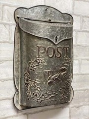 Vintage Style Post Box Nostalgic Charm Home Décor Farmhouse Design (Galvanize)