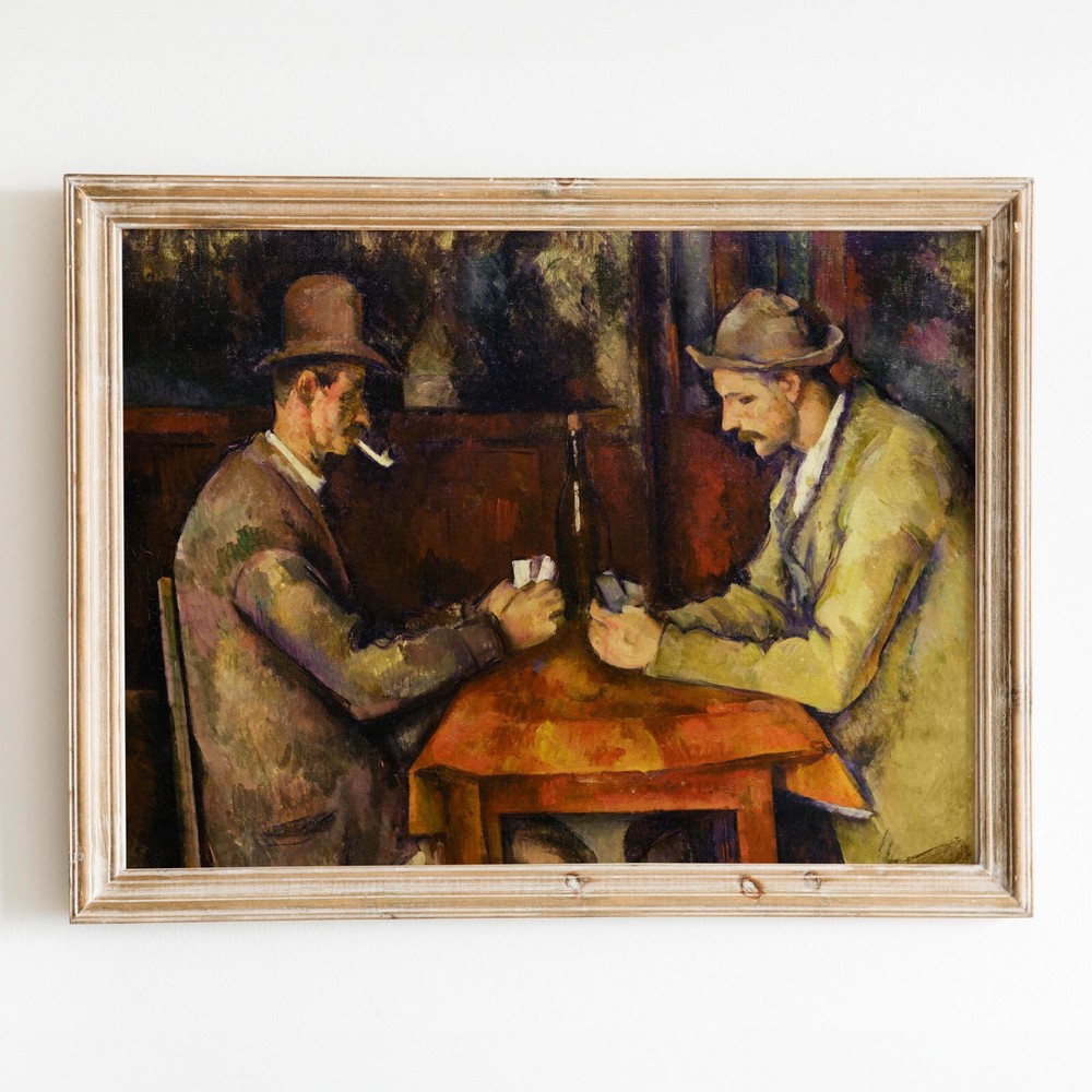 The Card Players 1894 Paul Cezanne Paintings Impressionism Wall Art Poster Print