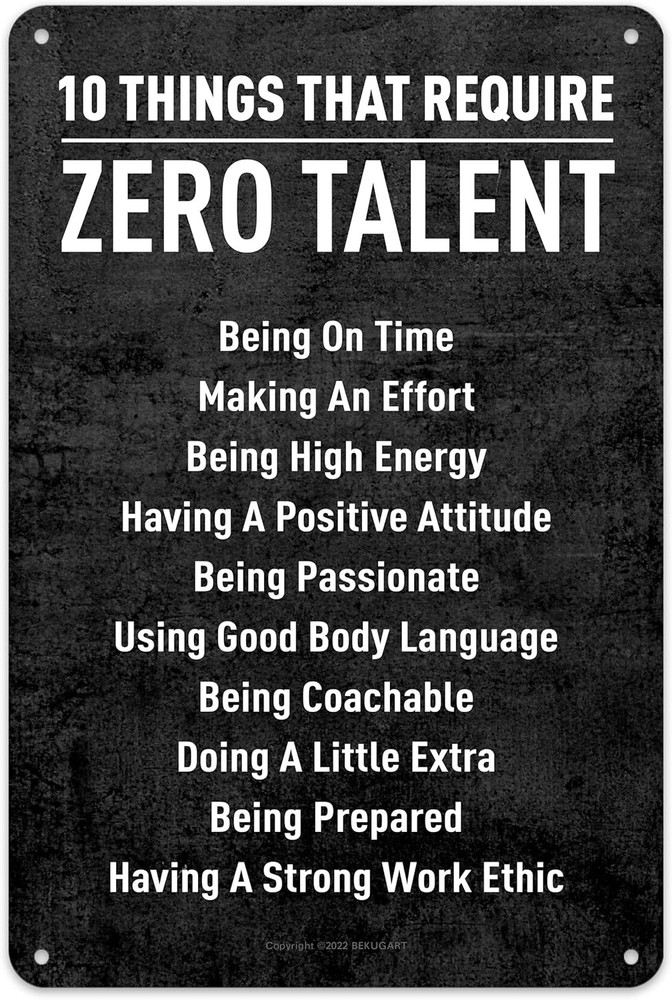 10 Things That Require Zero Talent Tin Metal Sign Wall Art Decor 8×12