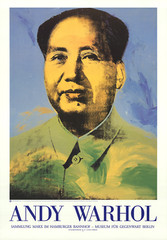 ANDY WARHOL Mao 37.25″ x 26.25″ Poster 1996 Pop Art Blue, Green Mao, China, Comm