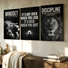 3 Pieces Inspirational Large Wall Art Canvas Set for Living Room Set Of 3