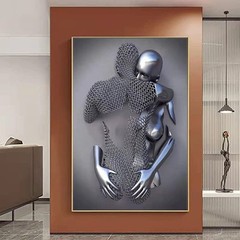 ZMURED 3D Wall Art Decor Artwork Figure Statue Modern Art Canvas Painting,Lar…