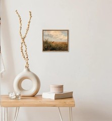 Vintage Framed Canvas Wall Art Decor Classical Nature Theme Broad Grassland A…