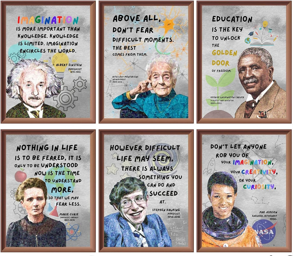 Famous Scientists Motivational Quotes Posters for Classroom Inspirational Quotes