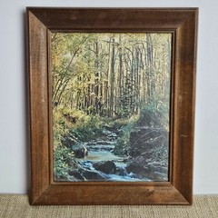 Vintage Framed Forest Prints Cottage Country Wall Art Rustic Farmhouse Decor