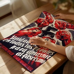 Vintage political wall art, bold graphic design print, graphic design poster