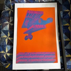 VINTAGE NEON ROSE 5 SOPWITH CAMEL CONCERT POSTER 1967 VICTOR MOSCOSO NR-5 1ST PR