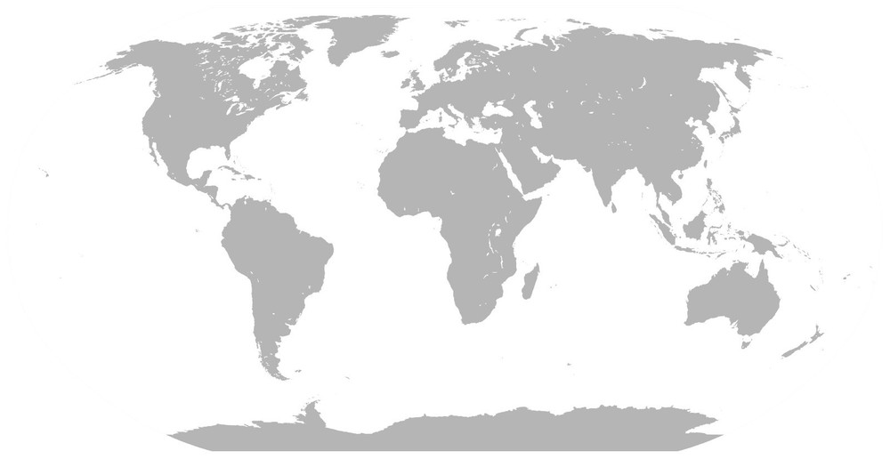 WORLD MAP GLOSSY POSTER PICTURE PHOTO PRINT country ocean white black blank 3456