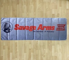 Savage Arms Banner Chief Logo Flag Rifles Pistol Handgun Guns Tapestry 2x6ft