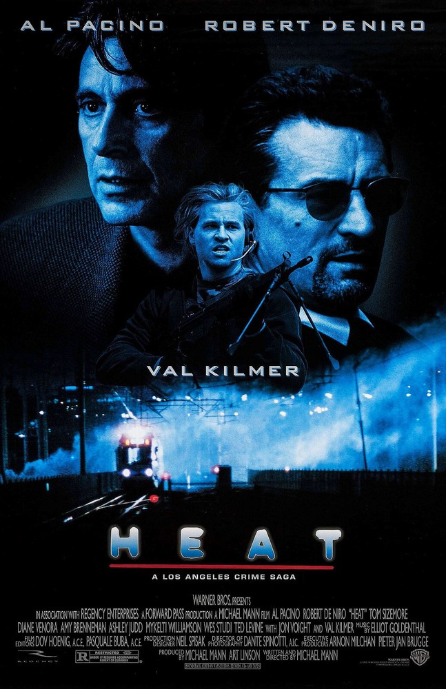 AA1929 Heat Film By Michael Mann 1995 Movie Poster 11×17