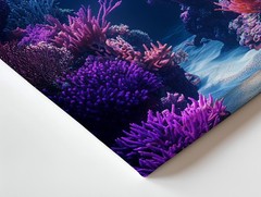 Underwater Coral Reef Canvas Wall Art Ocean Fish Purple Blue Marine Scene Print