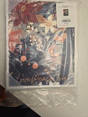 12714 Stupell Industries Floral Love Peace Joy White Framed Design. 14 x 11 tall