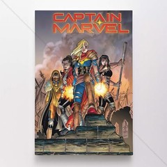 Captain Marvel Poster Canvas Avengers Marvel Comic Book Art Print #580