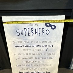 Superhero Inspirational Canvas Print Wall Art Quote for Kids Teens Bedroom