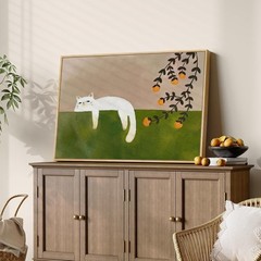 24×36 Inch Framed Cat Art – Perfect for Bedroom and Nursery Decor