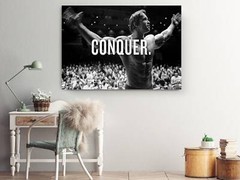 Arnold Schwarzenegger Conquer Gym Canvas Print Motivation Print