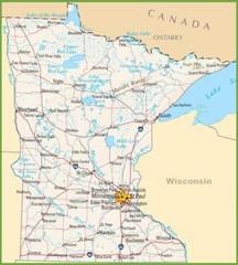 MINNESOTA STATE ROAD MAP GLOSSY POSTER PICTURE PHOTO PRINT city highway 3357