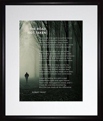 The Road Not Taken Motivational Poster Print Picture or Framed Wall Art