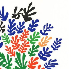 HENRI MATISSE Spray of Leaves 22″ x 30″ Serigraph 2010 Modernism Multicolor