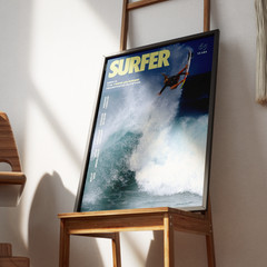 Vintage SURFER Magazine Cover Poster Retro Surf Wall Art Beach Decor Print