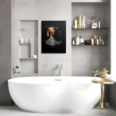Black Women Canvas Wall Art Framed Artwork Prints Posters Painting Wall Decor…
