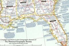 18»x29» United States Map USA Geography US 1953 History Poster Wall Chart