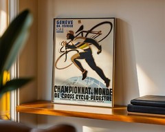 Championnat du Monde de Cross Cyclo-Pédestre (Switzerland) Bicycle 1952 Retro Vi