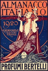 13965.Wall Decor Poster.Vintage Interior Art.Almanacco Italiano Perfume Ad Woman