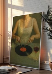 Vintage Vinyl Record Wall Art Retro Music Poster Classic Record Player Decor
