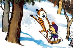 Calvin And Hobbes Framed Canvas Wall Art Print – Kids Cartoon Bill Watterson
