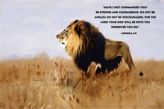 Bible Verse Joshua 1:9 Be Strong Wall Art Poster Print