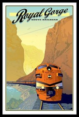 Royal Gorge Colorado Railroad Travel Poster Canvas Print Fridge Magnet 6×8 Large