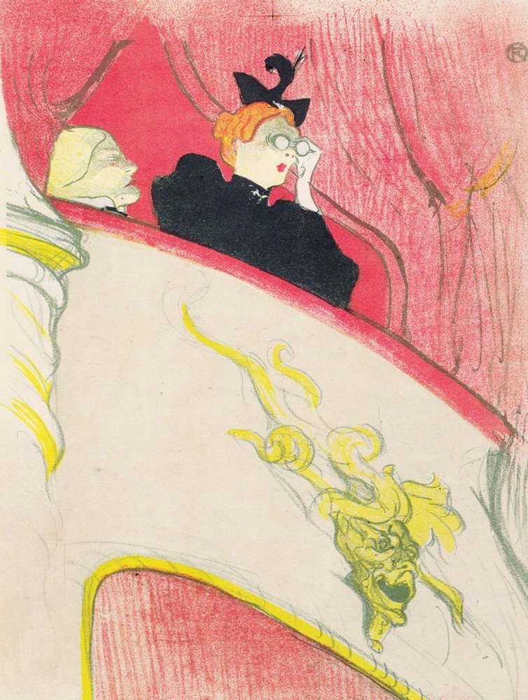 The Box With the Gilded, Henri de Toulouse Lautrec, Art Print Poster 14″ x 11″