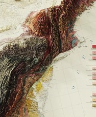 USA Geological Map Wall Art – Vintage 2D Topographic Poster Print Decor