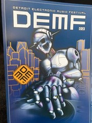 RARE DEMF Techno Movement ELECTRONIC MUSIC Festival Promo poster 2002 Detroit