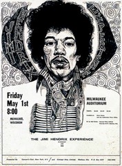The Jimi Hendrix Experience – Milwaukee WI – 1970 – Concert Poster