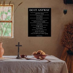 Inspirational Canvas Wall Art Motivational Do It Anyway Quote Print Poster Po…