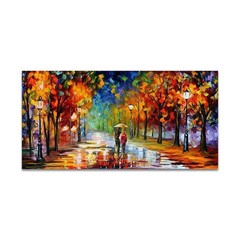 Colorful Abstract Canvas Prints Rainy Garden Landscape Posters Picture Wall Art