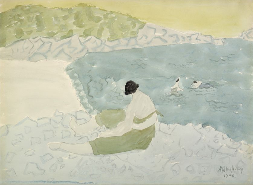 Milton Avery Rock Sitter : Archival Quality Giclée Art Print 1945