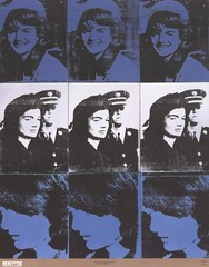 ANDY WARHOL The Three phases of Jackie 34.5″ x 26.5″ Poster 1989 Pop Art Black &