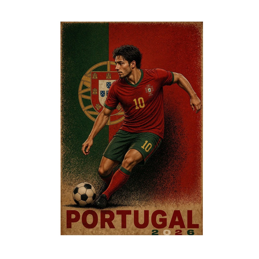 Portugal Soccer Supporter 2026 Football Fans Graphic Wall Art – POSTER 20″x30″