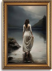 Vintage Gold Framed Wall Art – Dark Academia Decor Victorian Gothic Wall Art