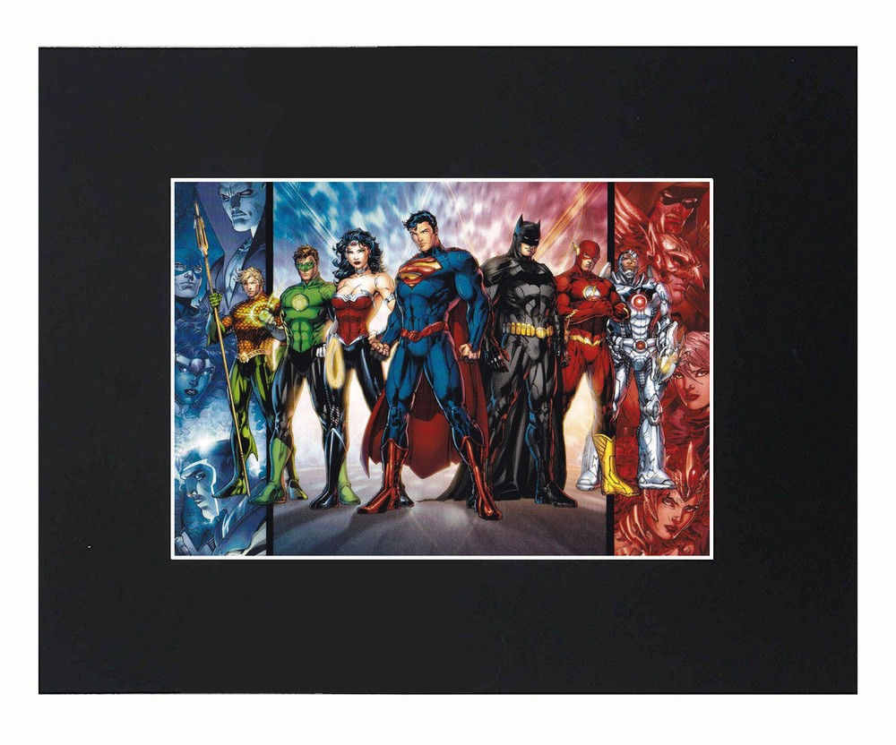 Superheroes 8×10 matted Art Print Poster Decor picture Photograph