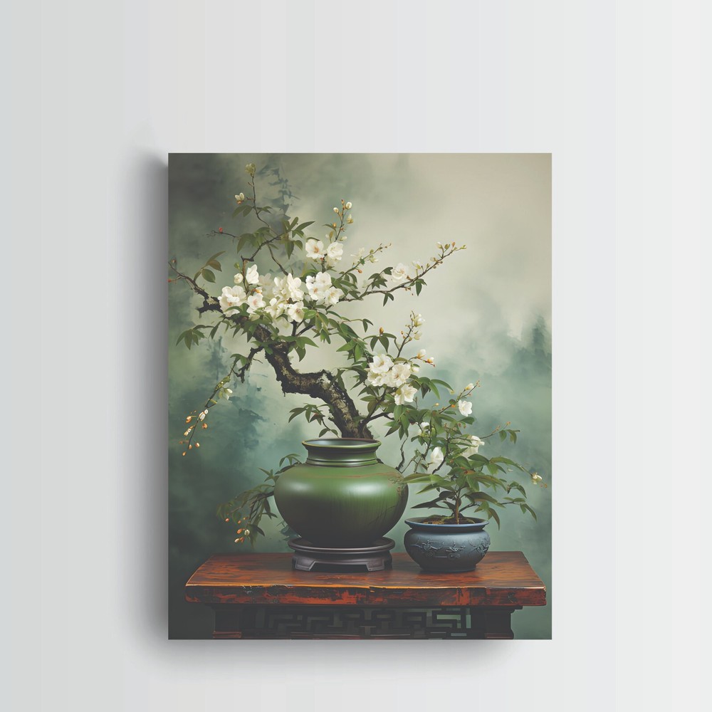 11×14 Bonsai Tree Canvas Print Wall Art
