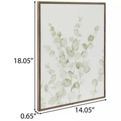 Eucalyptus & Fern Wood Wall Decor Set 14 x 18