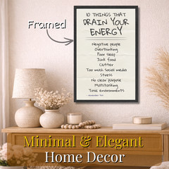 Poster Framed 11×17 Handwritten Note Wall Art Note to Myself Motivational Quote