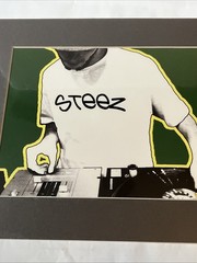 Steez DJ Matted Urban Art Print 11×14 Hip Hop Turntable Wall Decor