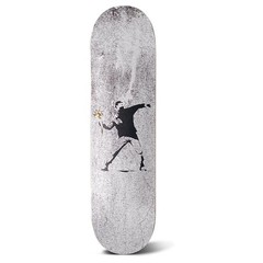Skateboard Canvas Wall Art‚ Banksy Flower Thrower Art | 7 Ply Maple Wood Skat…